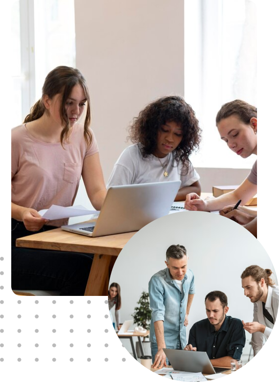 IT professionals discussing a project