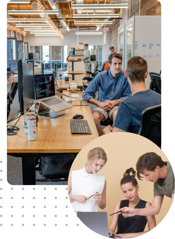 IT professionals discussing a project
