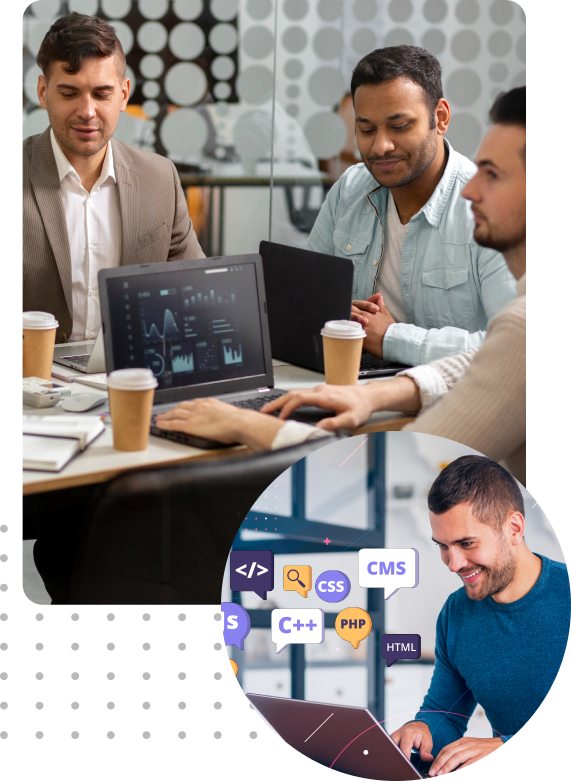 IT professionals discussing a project