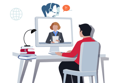 Working professionals discussing a project via videocall