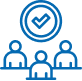 Blue tech service icon