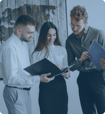 IT profesionals discussing a project