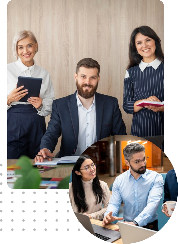 IT professionals discussing a project