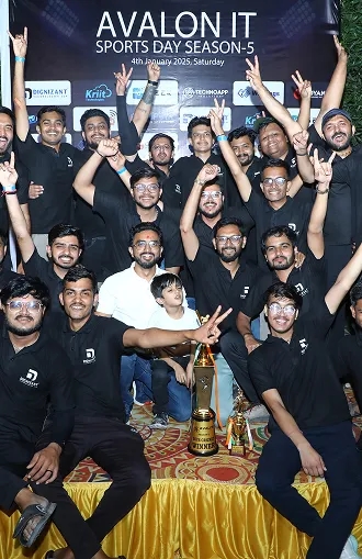 Dignizant Cricket Turnament Picture with Trophy